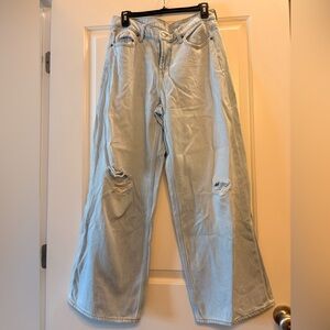 Old Navy Light Blue Baggy Wide Leg Jeans